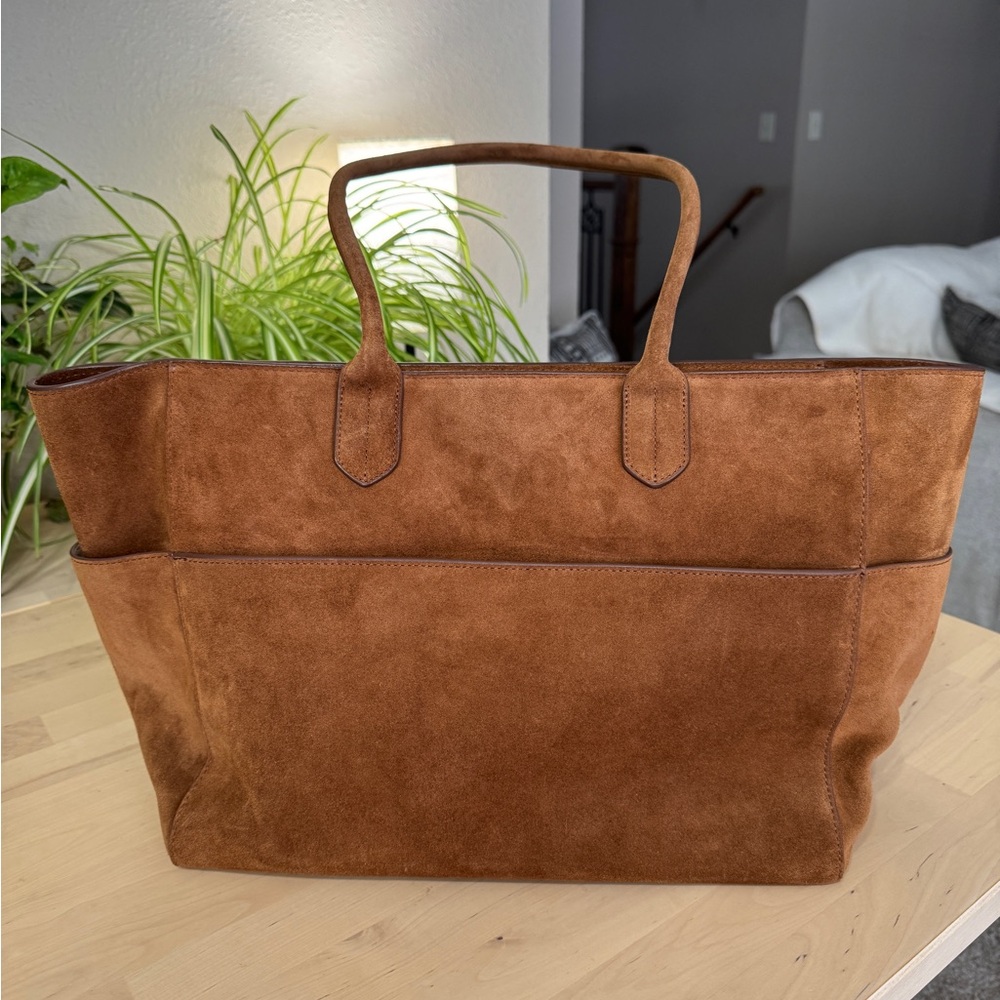 Quince Italian Suede Shopper Tote